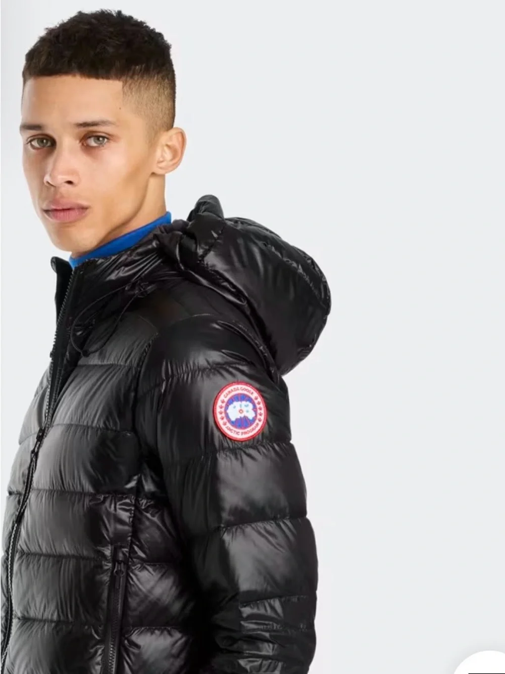 Canada Goose Crofton Men's Black Quilted Hooded Puffer Jacket